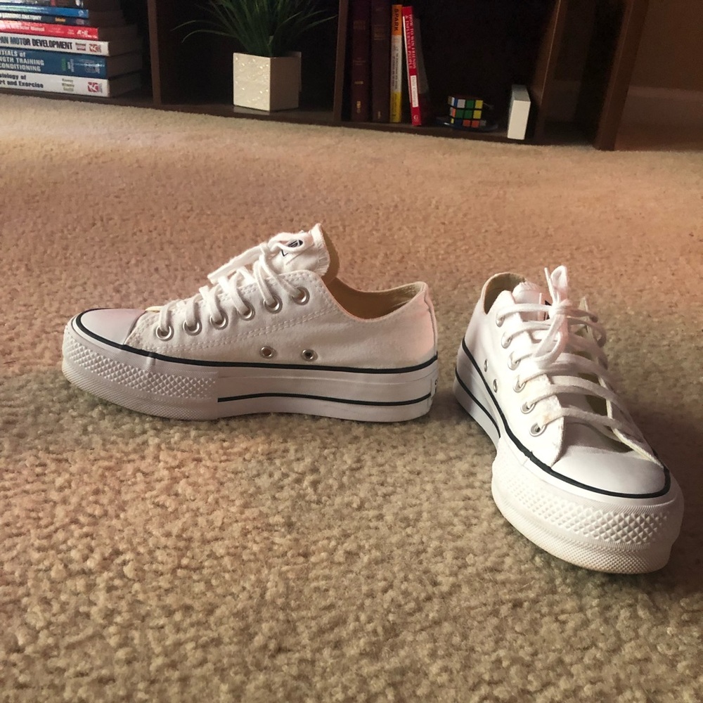 Platform white converse